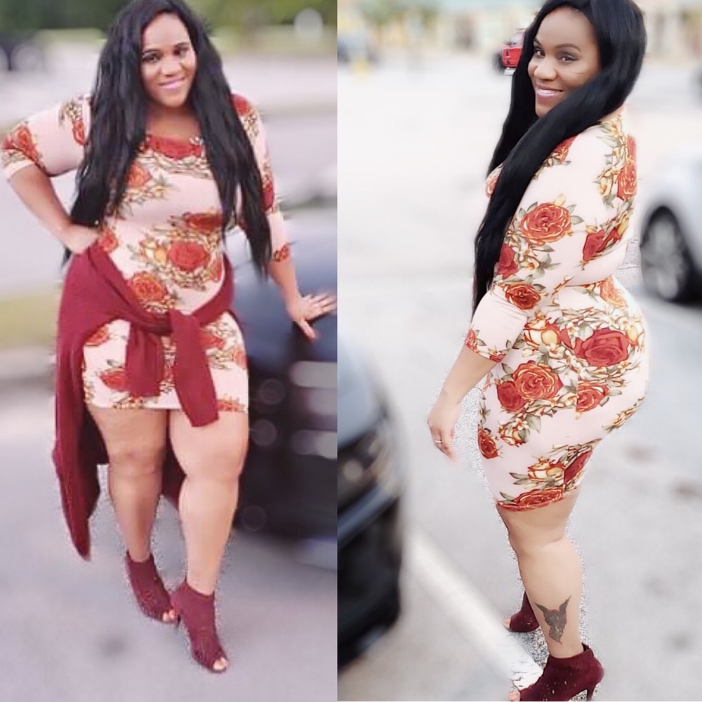 Floral bodycon dress